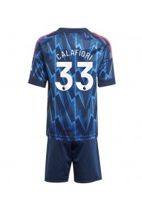 Arsenal Riccardo Calafiori #33 Babyklær Borte Fotballdrakt til barn 2025-26 Korte ermer (+ Korte bukser)